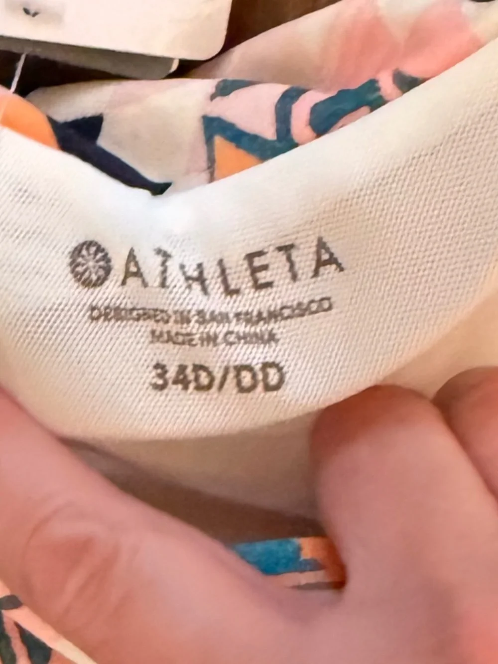 NWT Athleta Desert Geo High Neck Underwire Bikini Top Aztec